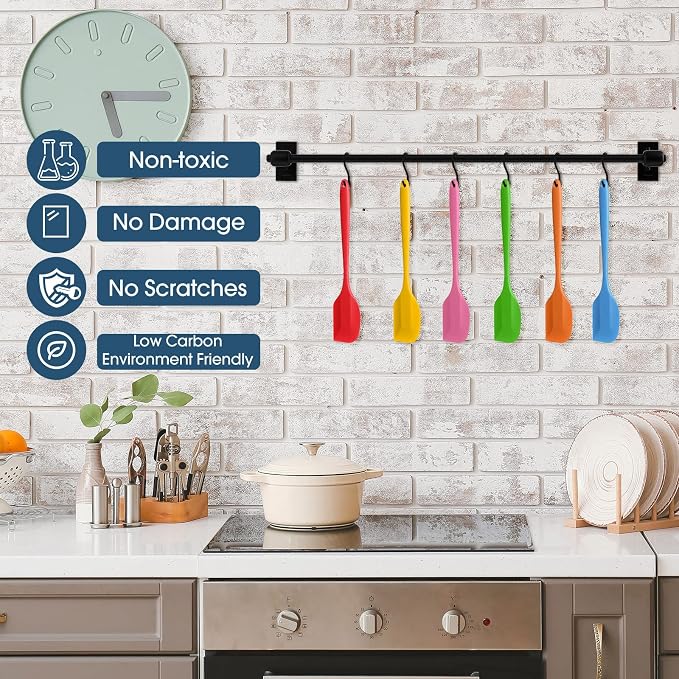 Irenare 36 Pcs Mini Silicone Spatulas Bulk 8.3 Inch Heat Resistant Scrapers - Image 6