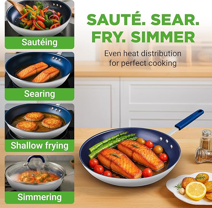 NutriChef 10'' Medium Fry Pan - Image 2