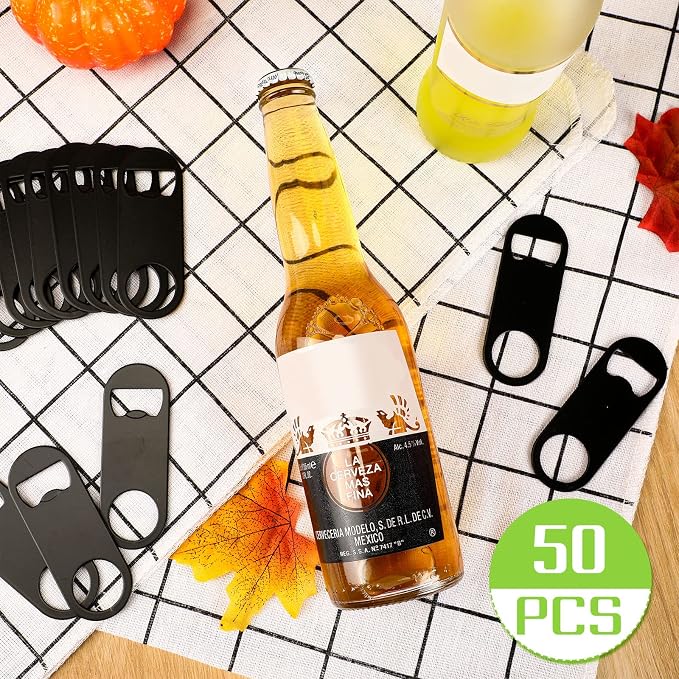 Remerry 50 Pcs Bottle Openers Stainless Steel Flat Bottle Opener Bulk 3.4 x 1.3 - Image 3