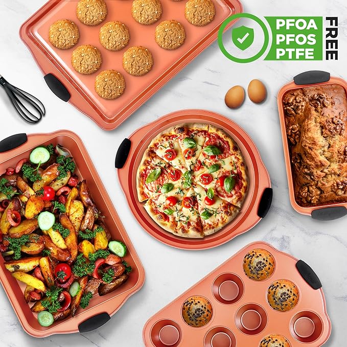 NutriChef 10-Piece Nonstick Baking Pans Set – Bakeware Sets - Image 4