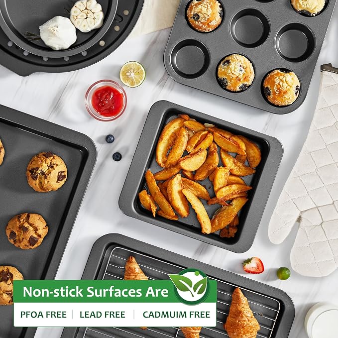 HONGBAKE Bakeware Sets, Baking Pans Set - Image 5