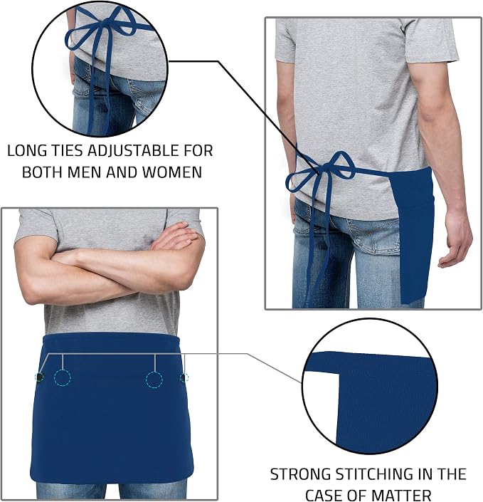 Utopia Wear 4 Pack Server Aprons - Image 4