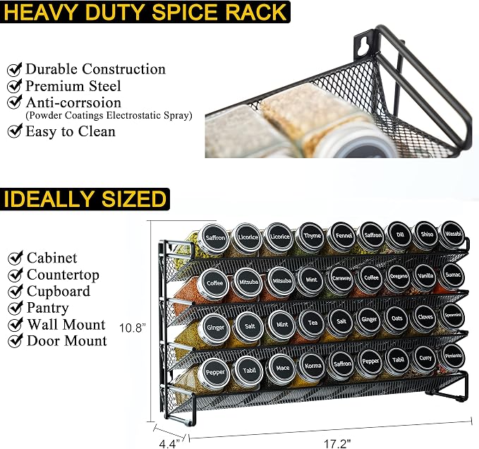 SpaceAid Spice Rack Organizer - Image 4