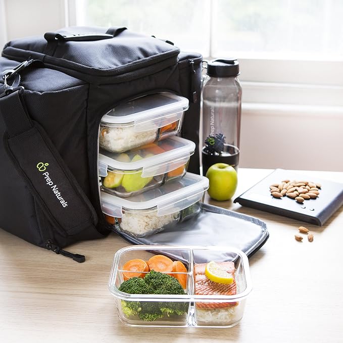PrepNaturals 5 Pack 34 Oz Glass Meal Prep Containers - Image 7
