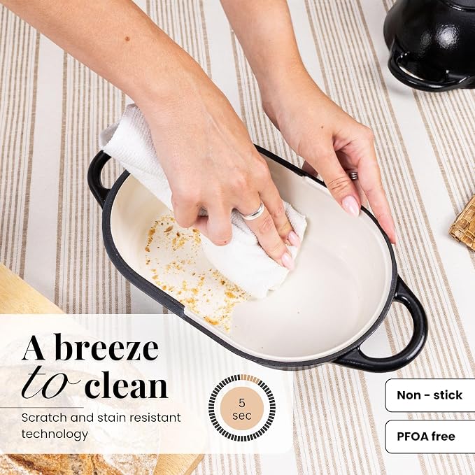 nuovva Dutch Oven For Sourdough Bread Baking – Enamelled Cast Iron Bread Loaf - Image 4