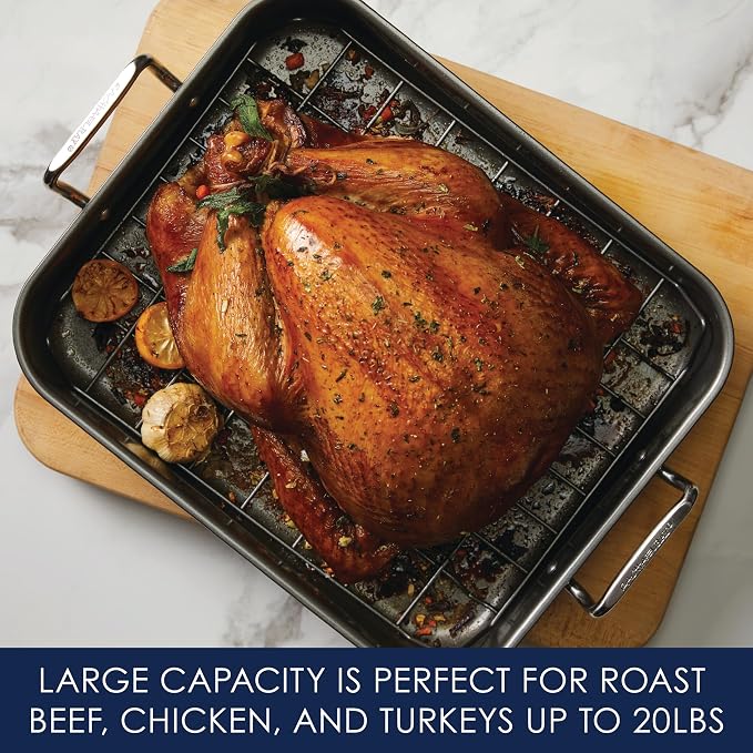 Rachael Ray Bakeware Nonstick Roaster/Roasting Pan - Image 2