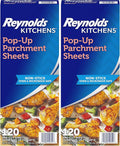 Reynolds Kitchens Pop-Up Parchment Paper Sheets, 10.7x13.75 Inch, 120 Sheets by ReynoldsConsumerProducts