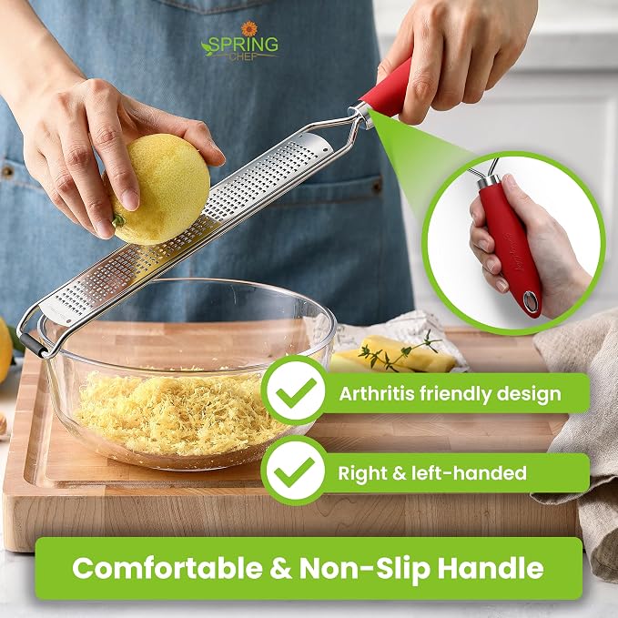 Spring Chef Stainless Steel Lemon Zester Grater - Image 3