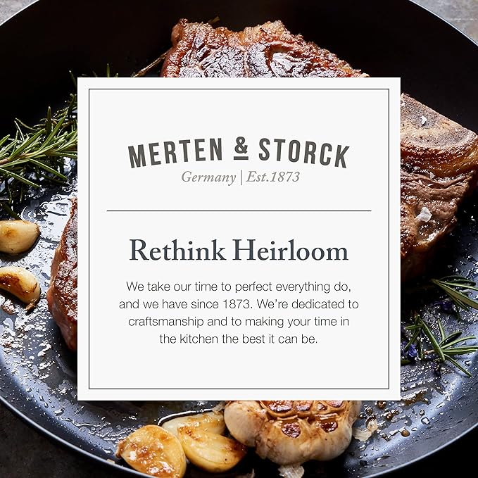 Merten & Storck Pre-Seasoned Carbon Steel 8” Frying Pan Skillet, Use on - Image 4