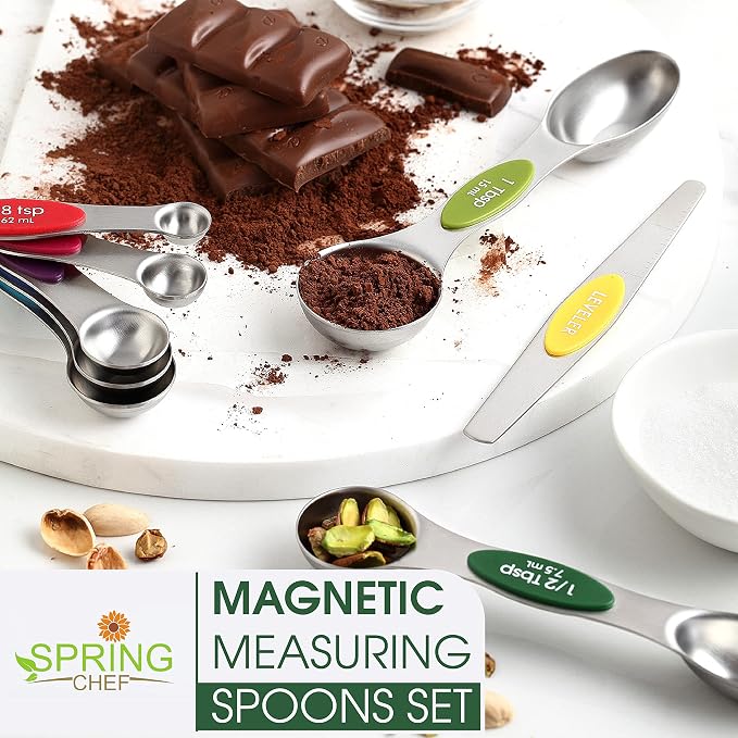 Spring Chef Stainless Steel Magnetic Measuring Spoons Set - Image 7