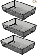 Mesh Tray Silverware Drawer Organizer, Utensil Cutlery Tray Office Supplies by ihomecooker