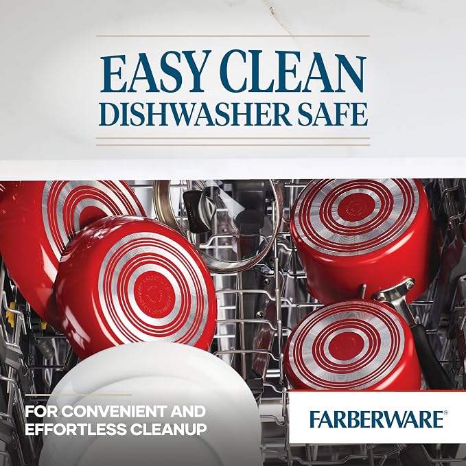 Farberware Cookstart DiamondMax Nonstick Cookware/Pots and Pans Set, Dishwasher - Image 7