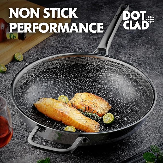 DOTCLAD Wok pan, Hybrid 12 inch Wok - Image 2