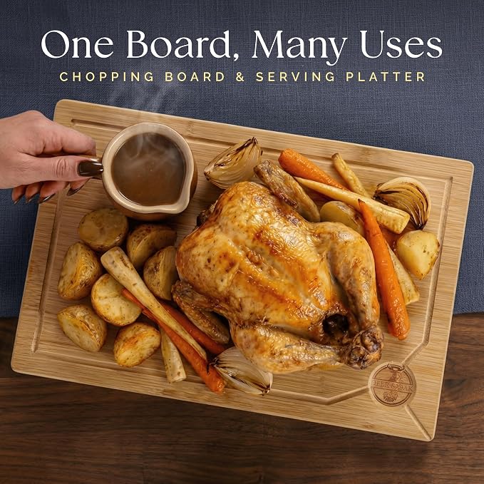 Deer & Oak Premium Extra Large Bamboo Cutting Board - Image 2