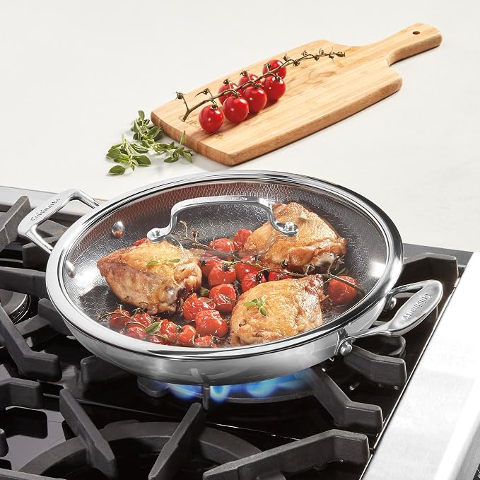 Cuisinart FusionPlus Hybrid Stainless Steel Cookware, 12-Inch Everyday Pan - Image 2