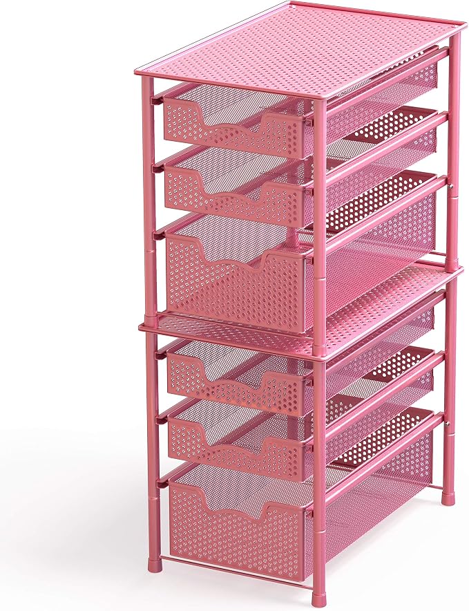 Simple Houseware Stackable 3 Tier Sliding Basket Organizer Drawer - Image 5