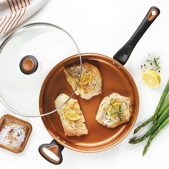 Farberware Glide Ceramic Nonstick Saute Pan / Frying Pan / Fry Pan - Image 14
