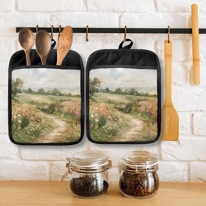 Rustic Wildflower Meadow Pot Holders - Image 3