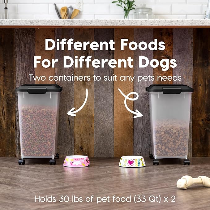 IRIS USA Dog Food Storage Container, 2 Pack, Airtight Seal - Image 3