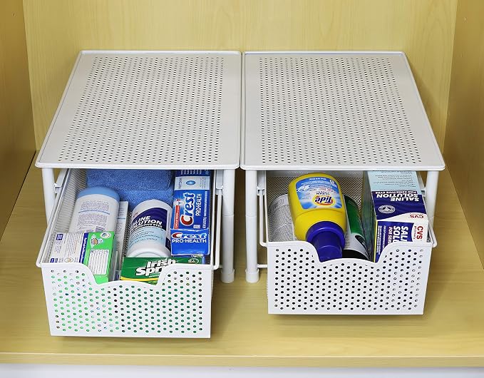 Simple Houseware Stackable Cabinet Basket Drawer Organizer - Image 6