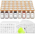 SWOMMOLY 48 Glass Spice Jars by SWOMMOLY