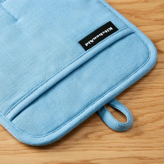 KITCHENAID Gourmet Series Gridlines Pot Holders 2-Pack Set, Heat Resistant up - Image 3