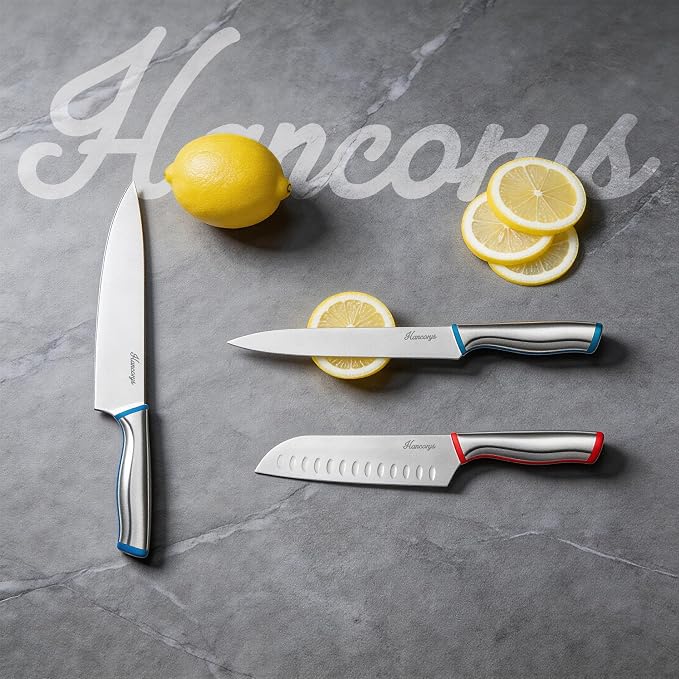 Knife Set, Enduring Razor-Sharp German High Carbon Stainless Steel Chef Knife - Image 7