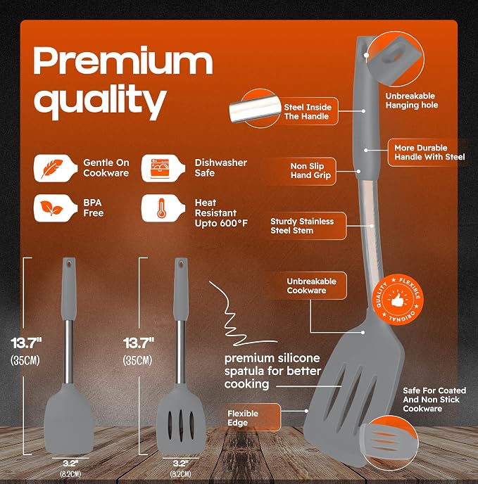 BakeRoyal Silicone Spatula Set - Image 2