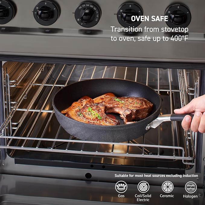 T-Fal Stone Force Platinum Non Stick Fry Pan 12 Inch, Oven Broiler Safe 400°F - Image 5