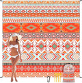 WIWIGO Beach Blanket Waterproof Sandproof Beach Mat 79" X 83"/10'x9'for 2-8 by WIWIGO