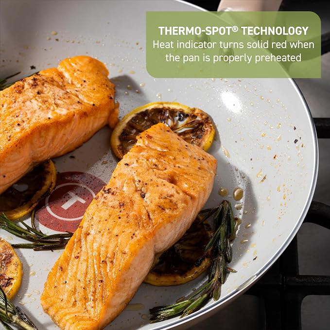 T-Fal Refresh Ceramic Pots and Pans Set, 20-Piece Nonstick Cookware Set - Image 4