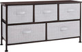 Amazon Basics Extra Wide Fabric 5-Drawer Storage Organizer Unit by AmazonBasics