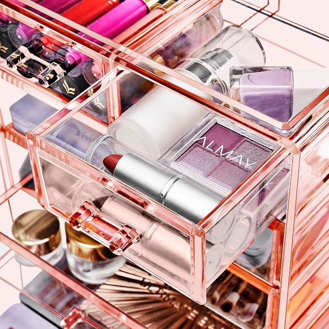 Sorbus Acrylic Makeup Organizer Set, 6-Drawer Vanity & Countertop Cosmetic - Image 5