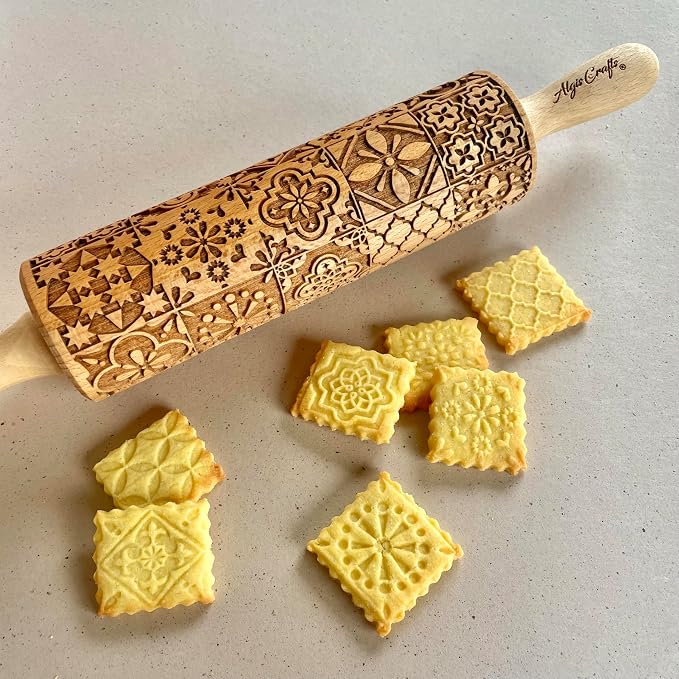 PORTUGUESE TILES Embossed Rolling Pin - Image 4
