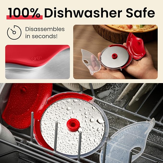 Kitchy Pizza Cutter Wheel with Protective Blade Cover, Ergonomic Pizza Slicer - Image 5