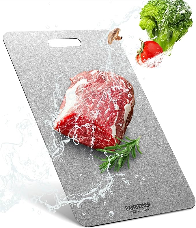 Titanium Cutting Board, Food Grade 100% Pure Titanium Cutting Boards by Panbemer