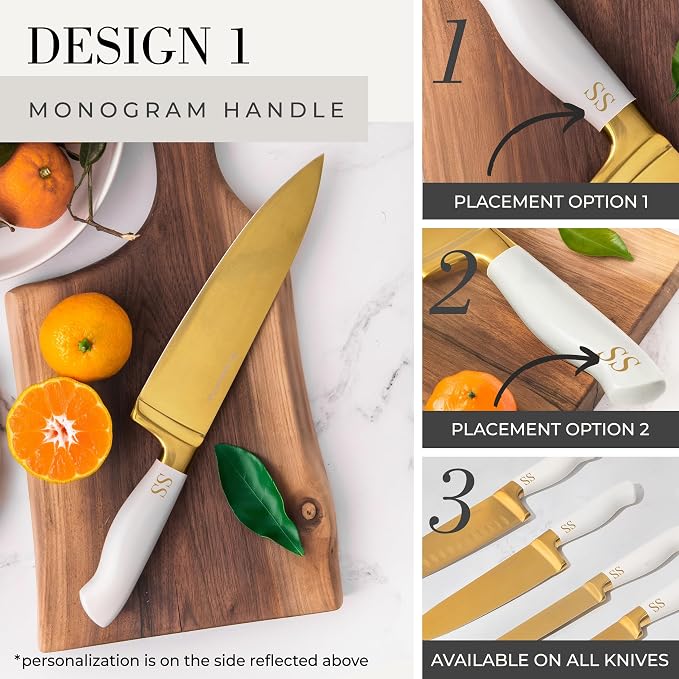 Personalized Gold Knife Set - Image 3