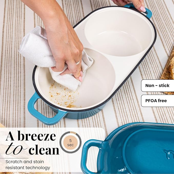 Dutch Oven For Sourdough Bread Baking – Enamelled Cast Iron Bread Loaf Pot – - Image 4