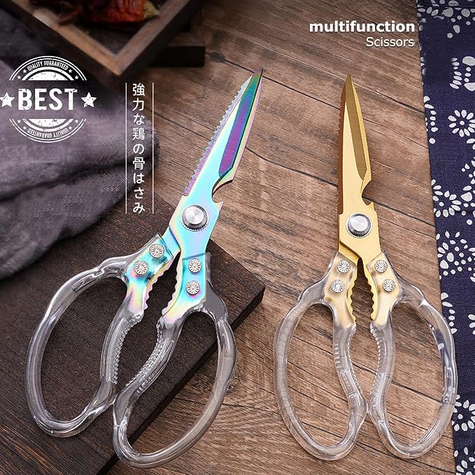 AWinjoy Heavy Duty Sharp Kitchen Scissors, Dishwasher Safe, Cooking Shears - Image 5