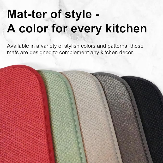 2-Pack Dish Drying Mat 18 x 24 inches – XL Drying Matt Kitchen Counter - Image 6