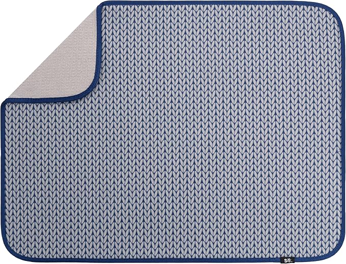 S&T INC. Dish Drying Mat XL, 18” x 24”, Absorbent Microfiber Kitchen Counter Mat by STINC