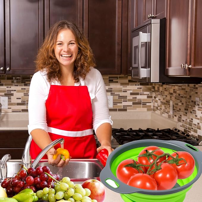 Green Kitchen Strainer Colander Set - Image 7