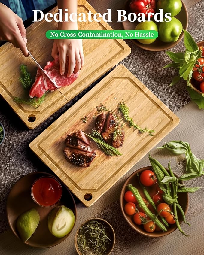 Kitsure Bamboo Cutting Board Set - Image 3
