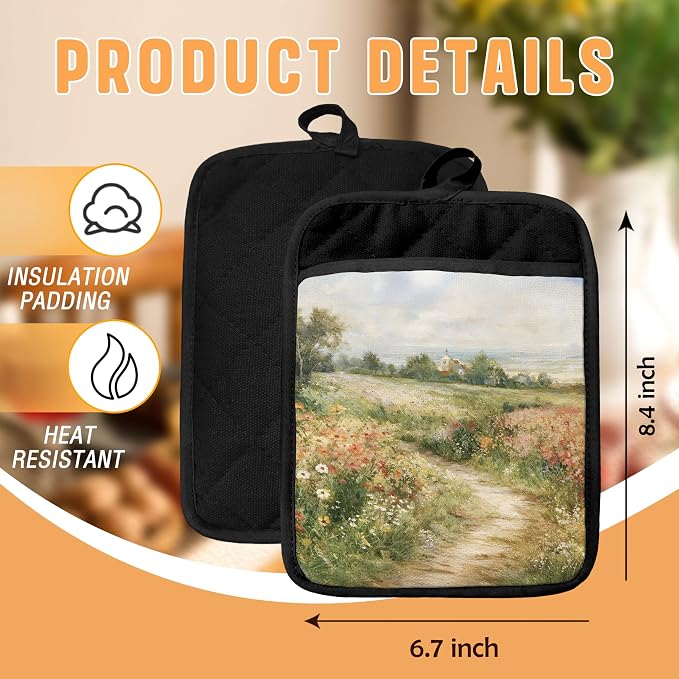 Rustic Wildflower Meadow Pot Holders - Image 2
