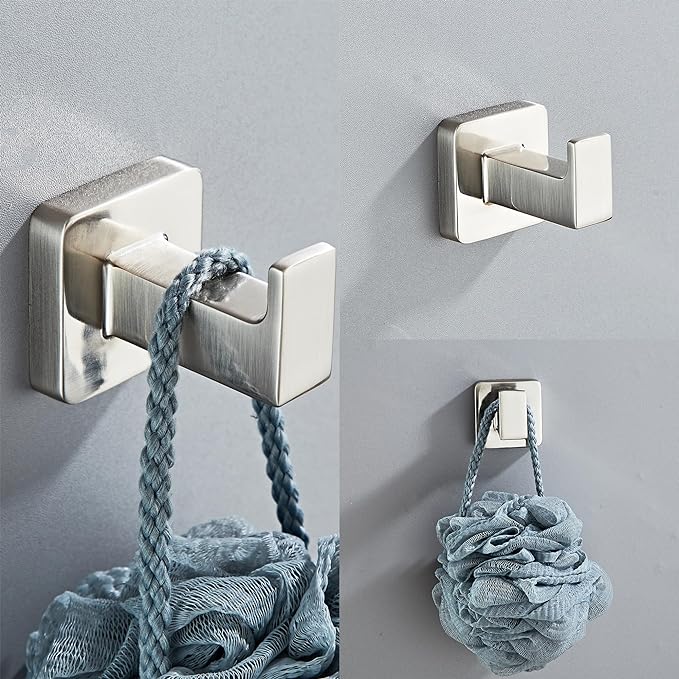 Brushed Nickel Bathroom Hardware Set 4 Pieces, Bathroom Accessories Set - Image 6