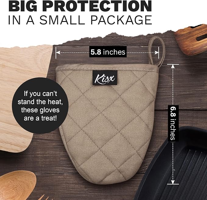 Oven Mitts Heat Resistant – Mini Oven Mitts, Silicone Gloves Heat Resistant - Image 3