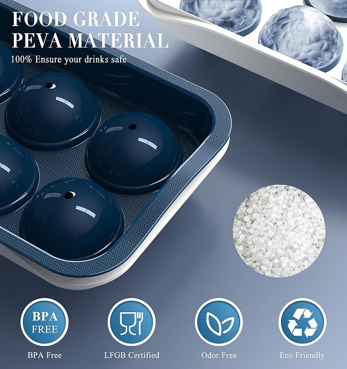 Round Ice Cube Mold with Lid - Image 3