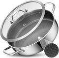 LOLYKITCH 5 QT Hybrid Ceramic Non Stick Tri-Ply Stainless Steel Sauté Pan by LolyKitch