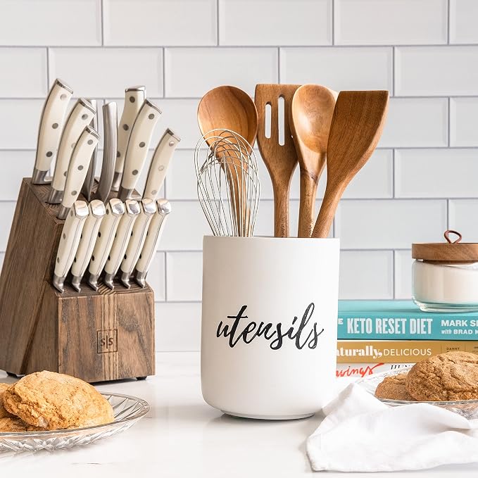 STYLED SETTINGS White Utensil Holder - Image 6
