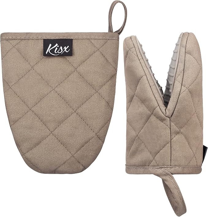 Oven Mitts Heat Resistant – Mini Oven Mitts, Silicone Gloves Heat Resistant by KisxLiving